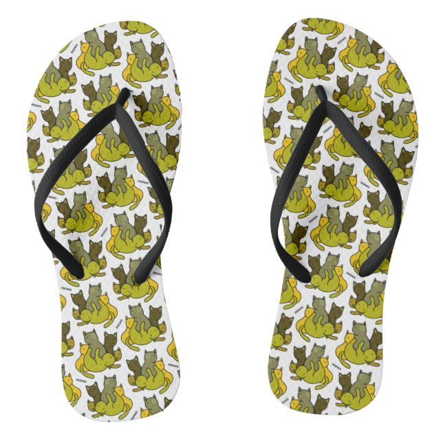Olive kittens thongs (Footbed)