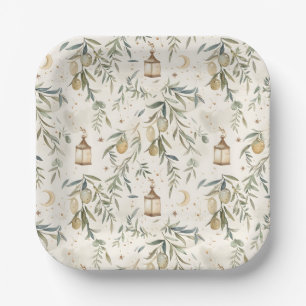 Olive & Lantern Islamic Party Plates