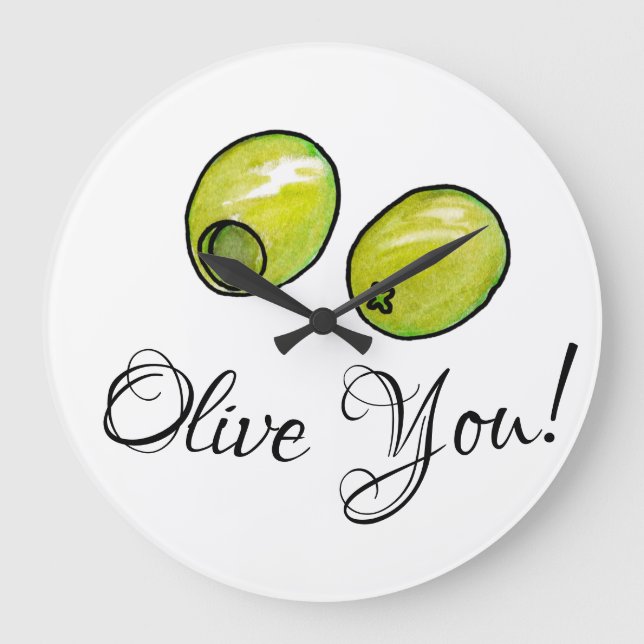 Olive Large Clock (Front)