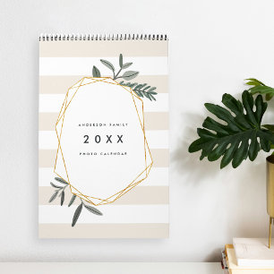 Olive Leaf   36 Photo Personalised Calendar