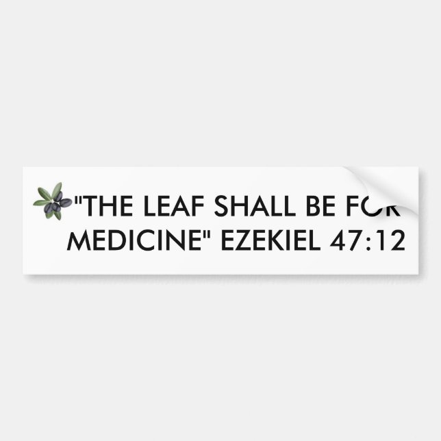 OLIVE LEAF BUMPER STICKER (Front)