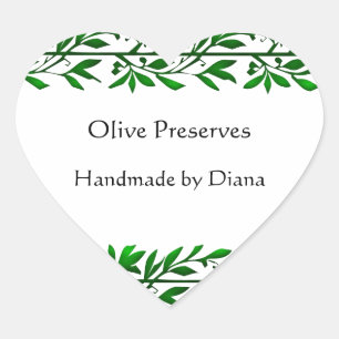 Olive Leaf Custom Recipe or Soap Label Stickers