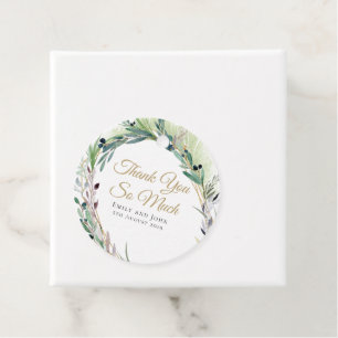 Olive Leaf/Script/names/message/wedding thankyou Favour Tags