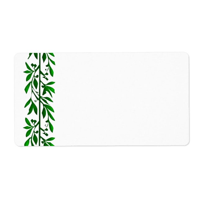 Olive Leaf Vine Art Large Labels (Front)