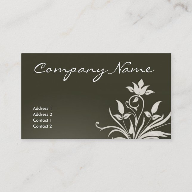 Olive Leaves Business Card (Front)