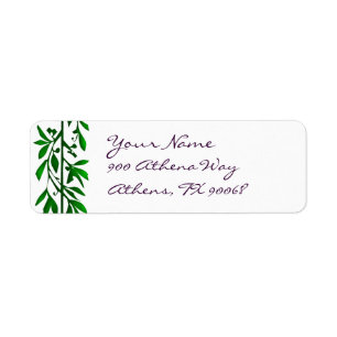 Olive Leaves Custom Address Labels