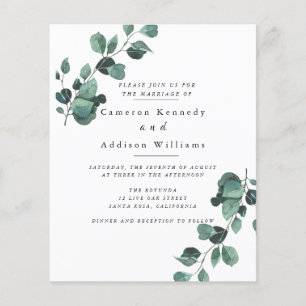 Olive Leaves, Greenery Wedding Invitation Flyer