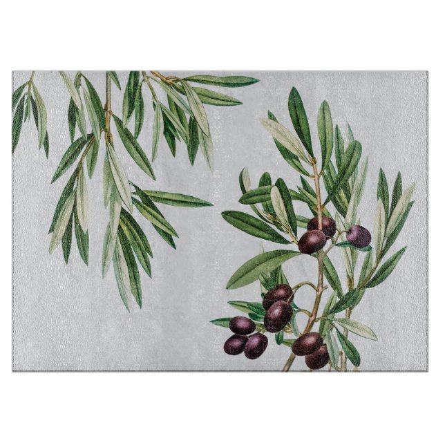 Olive Leaves Mediterranean Greek Island  Cutting Board (Front)