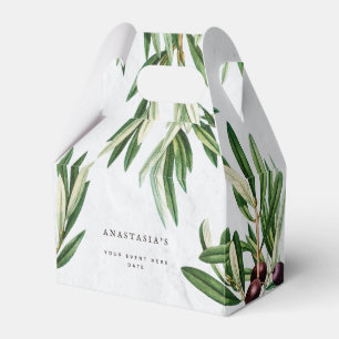 Olive Leaves Mediterranean Greek Island  Favour Box