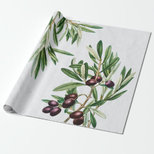 Olive Leaves Mediterranean Greek Island  Wrapping Paper