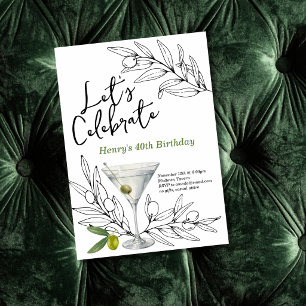 Olive Martini Celebration Invitation