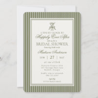 Olive Martini Tini Bit Closer Stripe Bridal Shower