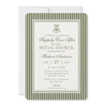 Olive Martini Tini Bit Closer Stripe Bridal Shower