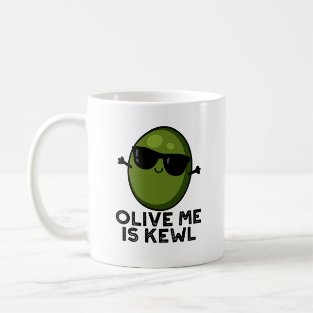 Olive Me Is Kewl Cool Olive Pun  Coffee Mug (Left)