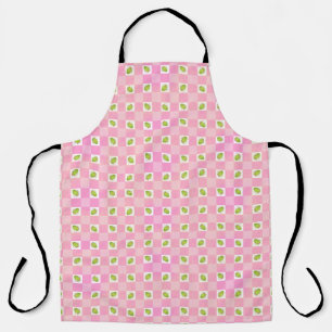 Olive Me Loves Olive You Retro Pink Pattern Apron