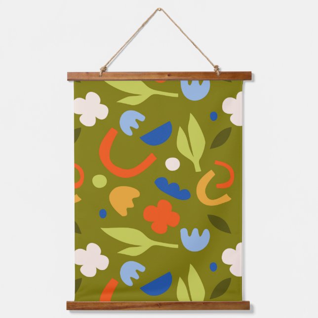 Olive Meadow Hanging Tapestry (Front)