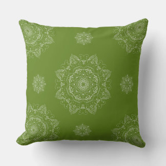 Olive Minimalist Pattern Square Pillow