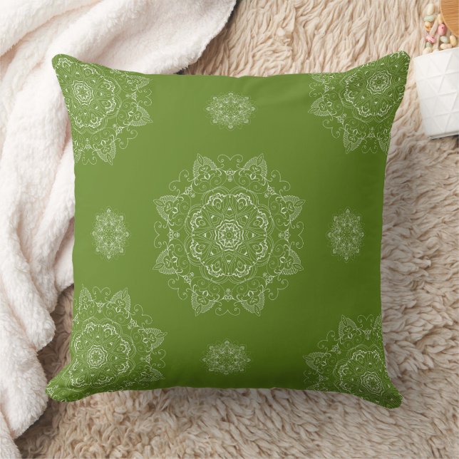 Olive  minimalist  Pattern  square  Pillow  Design (Blanket)