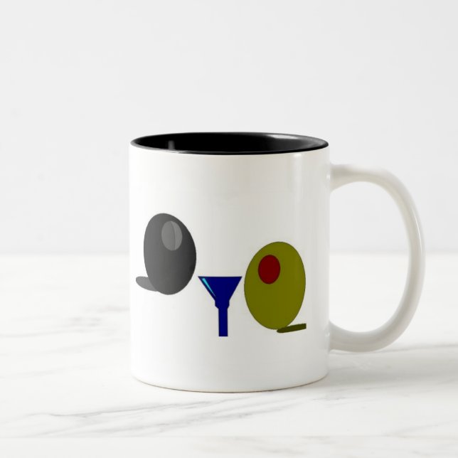 Olive Mug.  "Olive You!" Two-Tone Coffee Mug (Right)