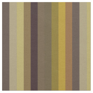 Olive, Mustard & brown Retro Vertical Stripes Fabric