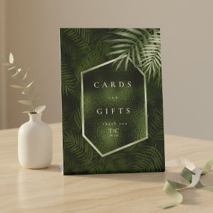Olive Oasis Wedding Cards & Gifts ID1324 Pedestal Sign