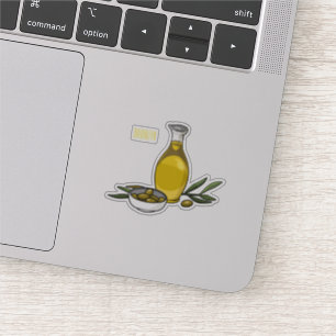 Olive oil cartoon illustration 