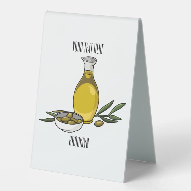 Olive oil cartoon illustration  (Front)