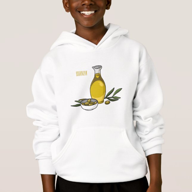 Olive oil cartoon illustration  (Front)