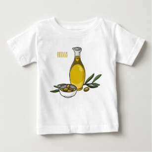 Olive oil cartoon illustration  baby T-Shirt