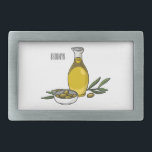 Olive oil cartoon illustration  belt buckle<br><div class="desc">Olive oil cartoon illustration</div>