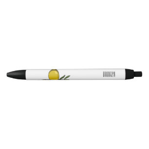 Olive oil cartoon illustration black ink pen