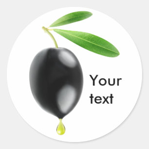Olive oil classic round sticker