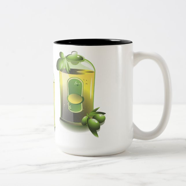 Olive Oil EVOO For Chefs Two-Tone Coffee Mug (Right)
