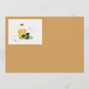 Olive oil invitation card