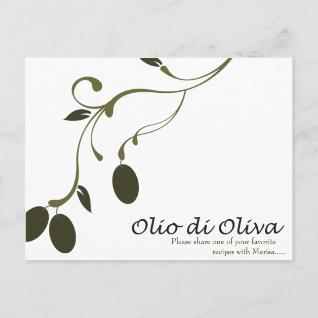 Olive Oil Recipe Card (Front)