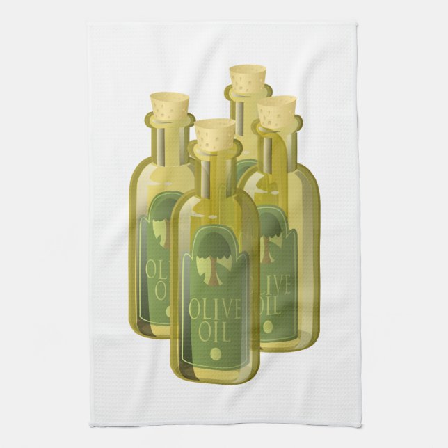 Olive Oil Tea Towel (Vertical)