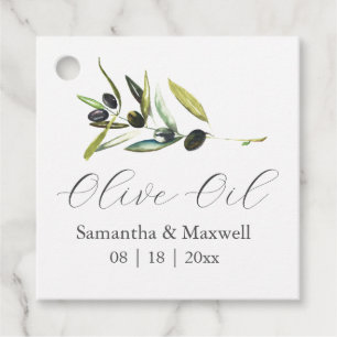 Olive Oil Wedding Favors Favour Tags