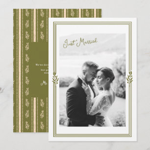 Olive Old Money Elopement Announcement
