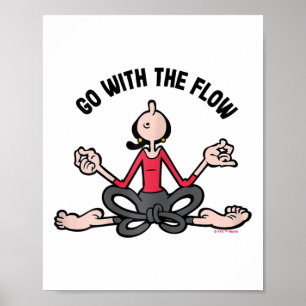 Olive Oyl Go With The Flow Yoga 4 Humanity Day  Poster
