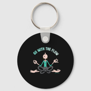 Olive Oyl go With The Flow' Yoga For Humanity Day Key Ring