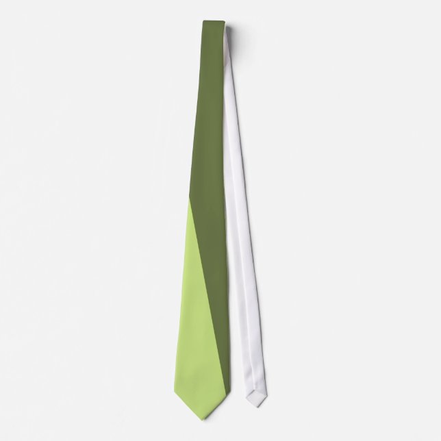 Olive, Pale Green Retro Striped Tie (Front)
