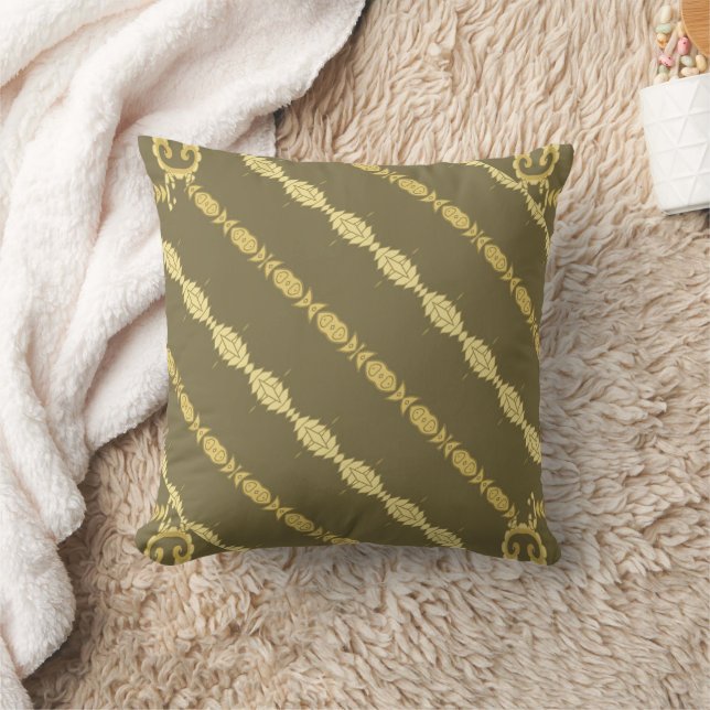 Olive Pathways Cushion (Blanket)