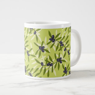 Olive Pattern Large Coffee Mug