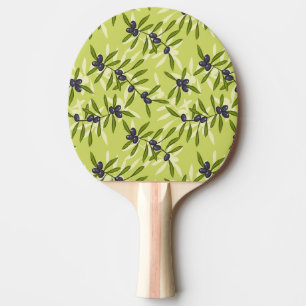 Olive Pattern Ping Pong Paddle