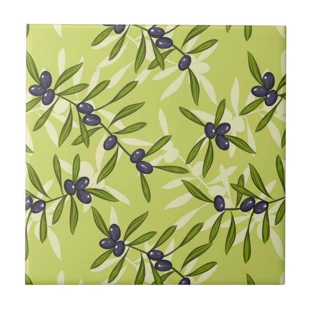 Olive Pattern Tile (Front)