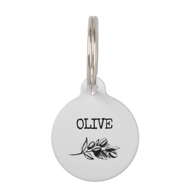 Olive Pet Tag (Front)