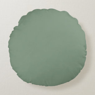 Olive Pistachio Green Christmas  Round Cushion
