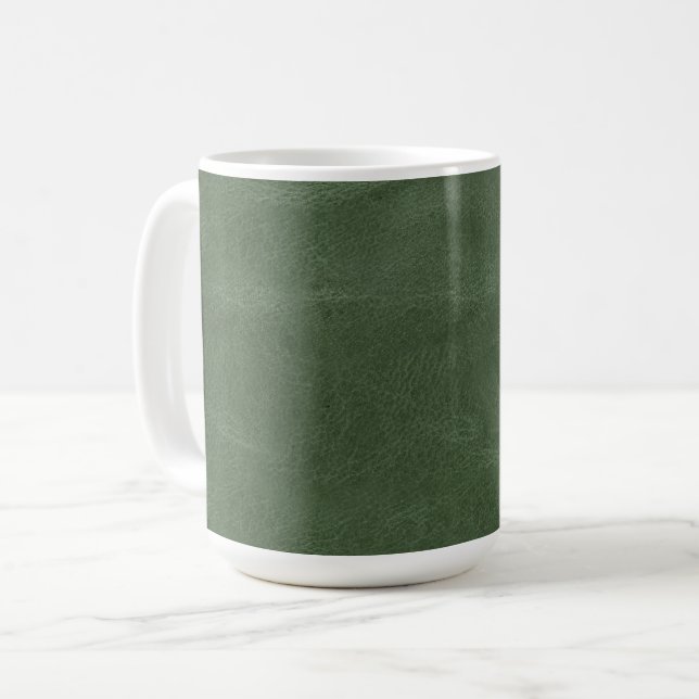 Olive Pistachio Green Texture Christmas  Coffee Mug (Front Left)