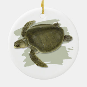 Olive Ridley Sea Turtle Ceramic Ornament