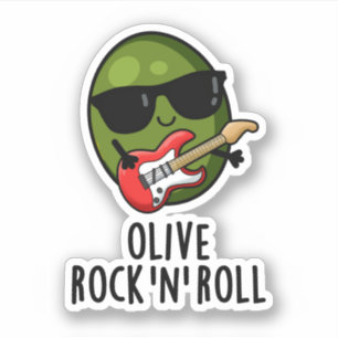 Olive Rock And Roll Funny Rocker Olive Pun